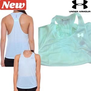 ⬇️SALE‼️🆕 Under Armour light blue 🩵HeatGear® Streaker 2.0 Racerback